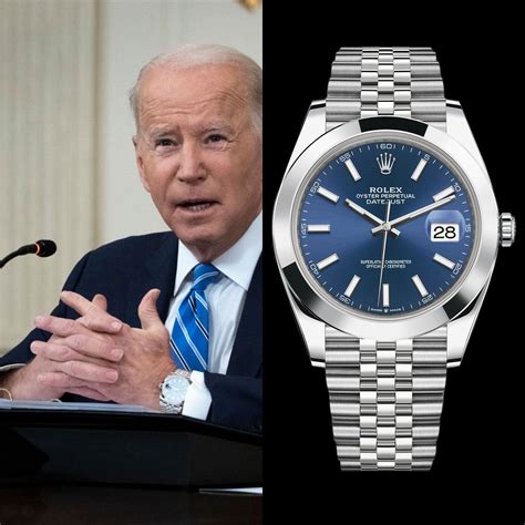 rolex datejust biden|Rolex Datejust 41 president.